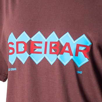 Camiseta-cruces-SD Eibar-marron-detalle